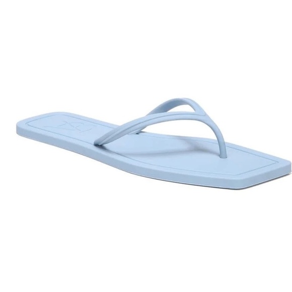 Veronica Beard Analee Blue Square-Toe Flip Flop Thong Sandals Size 10 NWOT - Picture 1 of 3